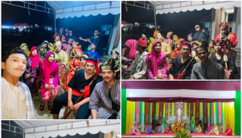 Siswa-siswi SMA Negeri 1 Lingga hibur warga Daik Lingga