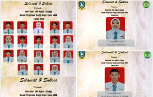 Selamat dan Sukses Kepada Siswa Siswi SMAN 1 Lingga Yang Telah Berhasil Masuk Perguruan Tinggi Negeri Melalui Jalur SNBP 2026